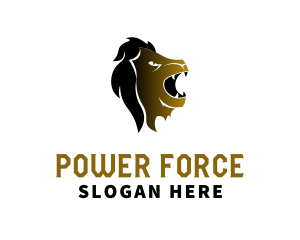 Aggressive - Wild Lion Roar logo design