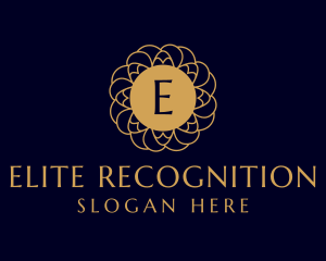 Recognition - Golden Flower Mandala logo design