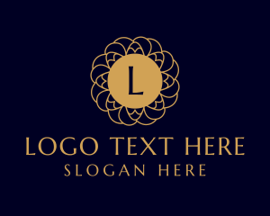 Awarding - Golden Flower Mandala logo design