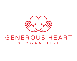 Heart Hand Charity logo design