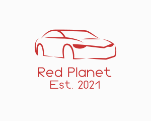 Red Luxury Car  logo design