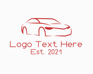 Wheels - Red Luxury Car logo design