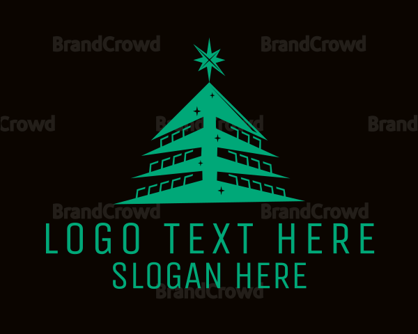 Green Christmas Tree Logo