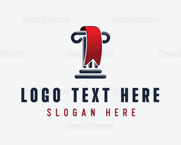 Greek Column Bookmark Logo