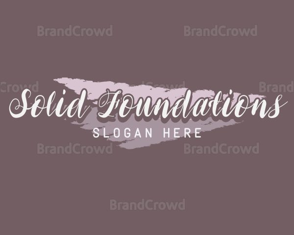 Feminine Paint Wordmark Logo