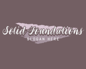 Beauty Product - Feminine Paint Wordmark logo design