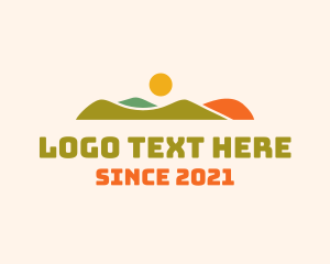 Landmark - Multicolor Hill Horizon logo design