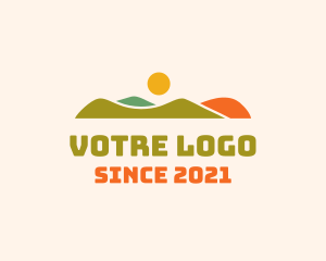 Vacation - Multicolor Hill Horizon logo design