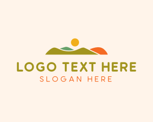 Mountain - Multicolor Hill Horizon logo design