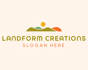 Landform - Multicolor Hill Horizon logo design