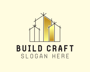 Gold Building Development logo design