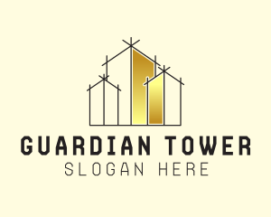 Gold Building Development logo design