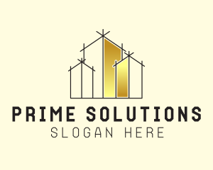 Prime - Gold Building Development logo design