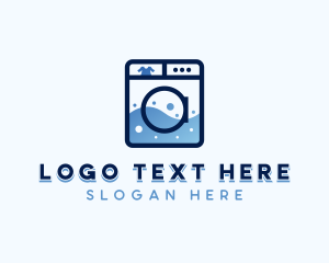 Dry Cleaning - Clothes Washer Laundromat logo design