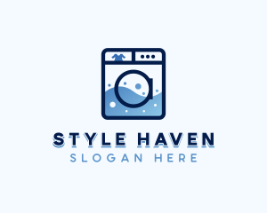 Laundromat - Clothes Washer Laundromat logo design