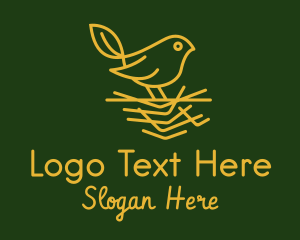Gold Leaf Sparrow  Logo