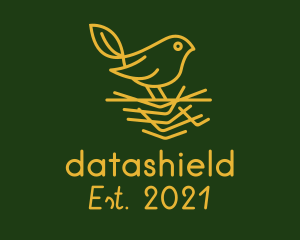 Passerine - Gold Leaf Sparrow logo design