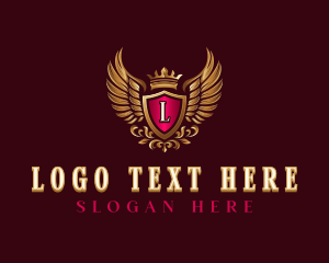 Kingdom - Luxury Wings Crown logo design