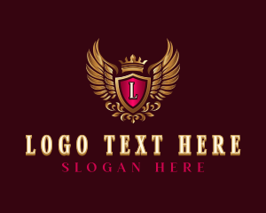 Financial - Luxury Wings Crown logo design