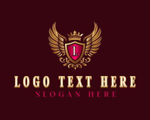 Luxury Wings Crown Logo