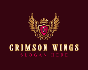 Luxury Wings Crown logo design