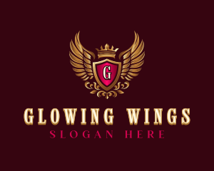 Luxury Wings Crown logo design