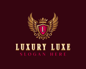 Luxury Wings Crown logo design