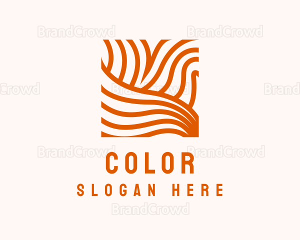 Orange Abstract Lines Logo
