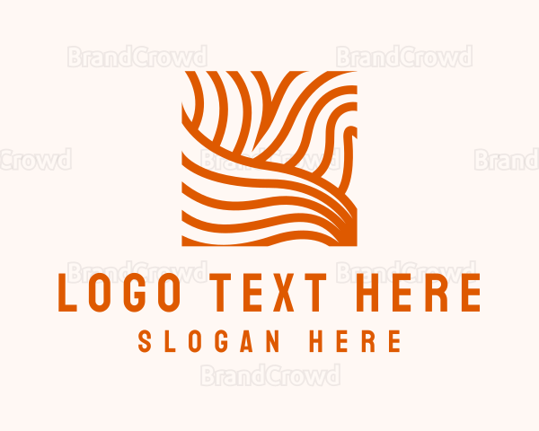 Orange Abstract Lines Logo