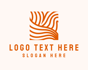 Fluid - Orange Abstract Lines logo design