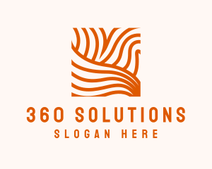 Orange Abstract Lines logo design