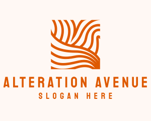 Orange Abstract Lines logo design