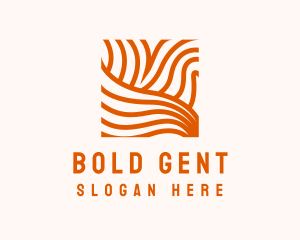 Orange Abstract Lines logo design