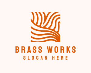 Orange Abstract Lines logo design