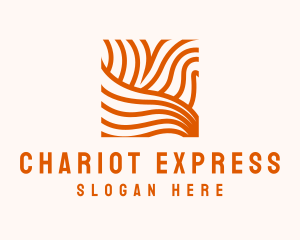 Orange Abstract Lines logo design