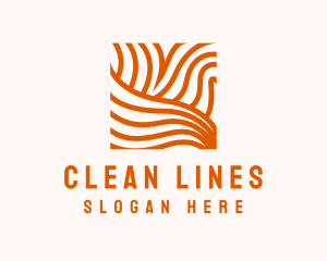 Orange Abstract Lines logo design