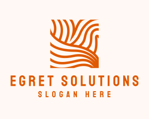 Orange Abstract Lines logo design