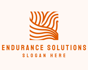 Orange Abstract Lines logo design