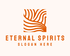 Orange Abstract Lines logo design