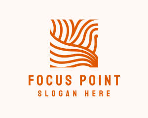 Orange Abstract Lines logo design