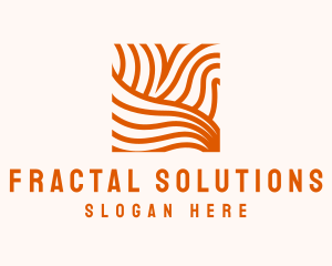 Orange Abstract Lines logo design