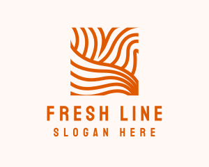 Orange Abstract Lines logo design