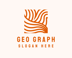 Mapping - Orange Abstract Lines logo design