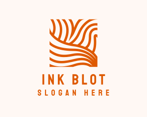 Orange Abstract Lines logo design