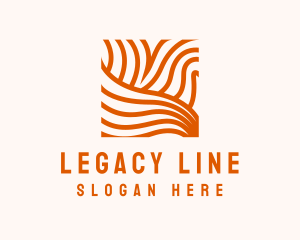 Orange Abstract Lines logo design