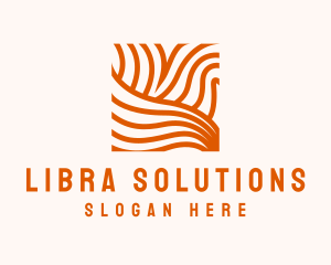 Orange Abstract Lines logo design