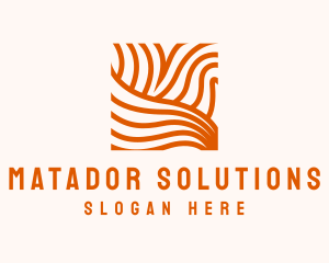 Orange Abstract Lines logo design