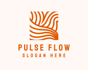 Orange Abstract Lines logo design