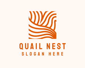 Orange Abstract Lines logo design