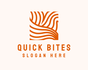 Orange Abstract Lines logo design